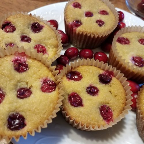 Festive cranberry muffins