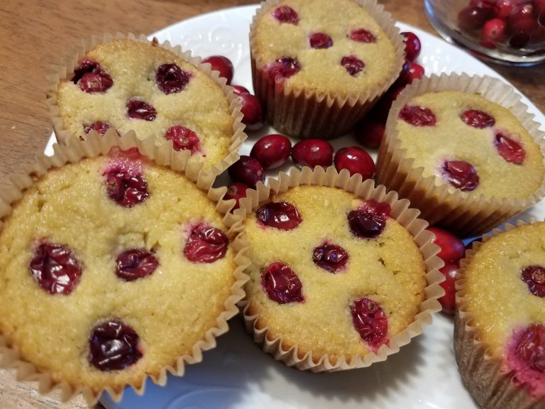 Festive cranberry muffins